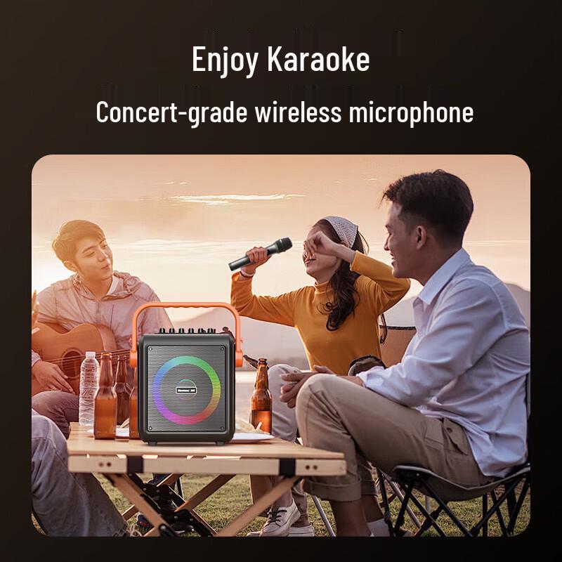 Портативная уличная Bluetooth-колонка Newmine K509 с микрофоном, штекер CN (адаптер в комплекте)