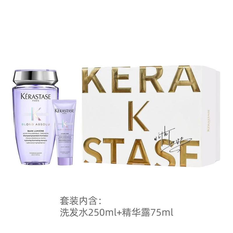 Kerastase Сияющий набор для ухода за цветом, чистый и гладкий, шампунь + эссенция 250 мл + 75 мл