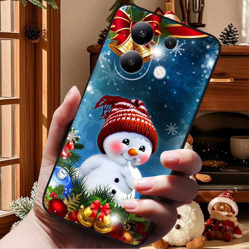 Christmas Case For Redmi Note 13 4G 5G Case Note13 Pro 5G 4G 13R Pro Soft TPU Silicone Covers for Xiaomi Redmi Note 13 Pro Plus