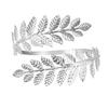 Stylish Leaf Roman Bridal Arm Bracelet: Adjustable Metal Jewelry & Curtain Buckle