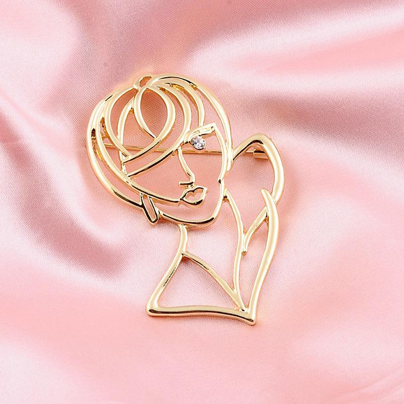 1 шт. Красота леди броши женщины девушка фигурка офис повседневная брошь булавки подарки