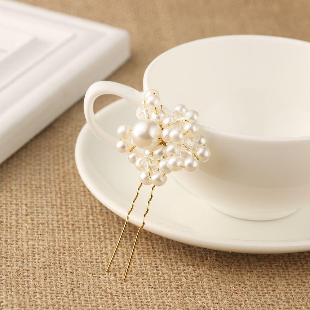 Красивые золотые украшения для выпускного вечера, аксессуары, жемчужная шпилька для волос, свадебные зажимы, шпильки, тиара для подружки невесты