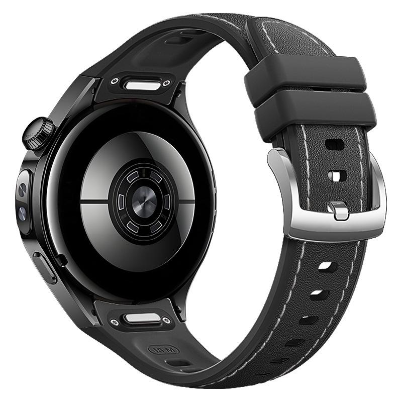 Силиконовый кожаный ремешок для Huawei Watch 5 46 мм без зазоров, резиновый ремешок для Huawei Watch 5 42 мм, нижний быстросъемный ремешок