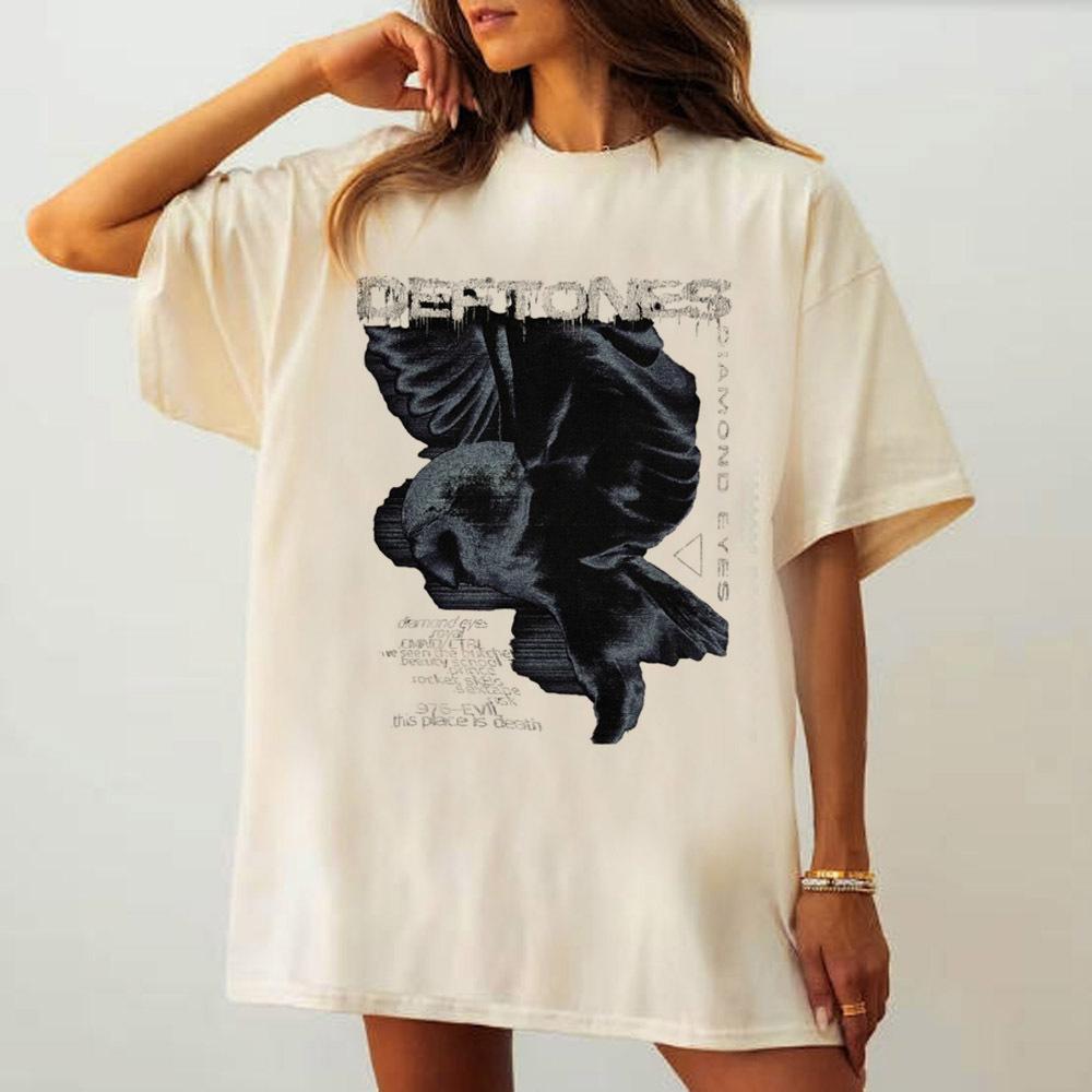 Deftones tshirt Women Y2k Classic kawaii Graphic Gothic Vintage tshirt Pop Culture aesthetic hip hop Classic kawaii Digital