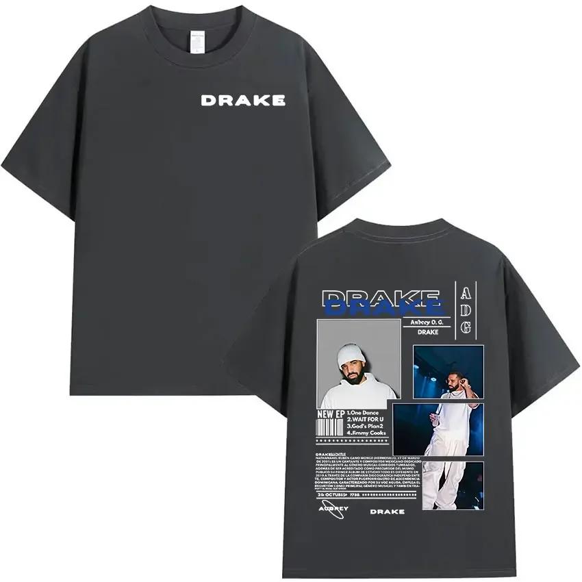 Rapper Drake Tour 2025 Album Graphic T Shirt Unisex Hip Hop Gothic Short Sleeve Tshirt Unisex Summer Oneck Cotton Tees Streetwear