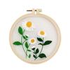 Needle Thread Ornament DIY Crafts Flower Embroidery Needle Punch Embroidery Hoop Cross Stitch Kit