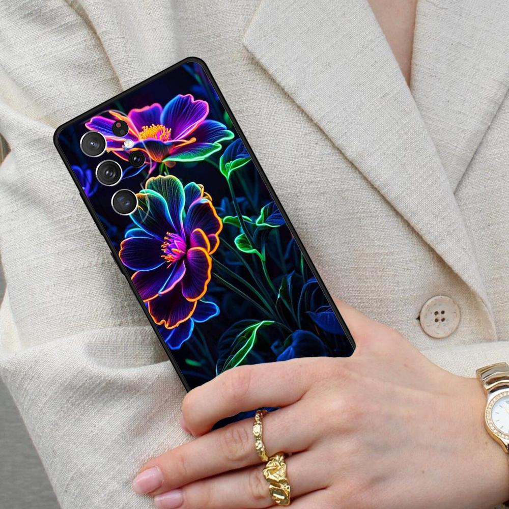 Flower Rainbow Colour Pattern Cell Phone Case for Samsung Galaxy S26 Ultra S25 S24 S23 S22 S21 S20 Note10 Cover