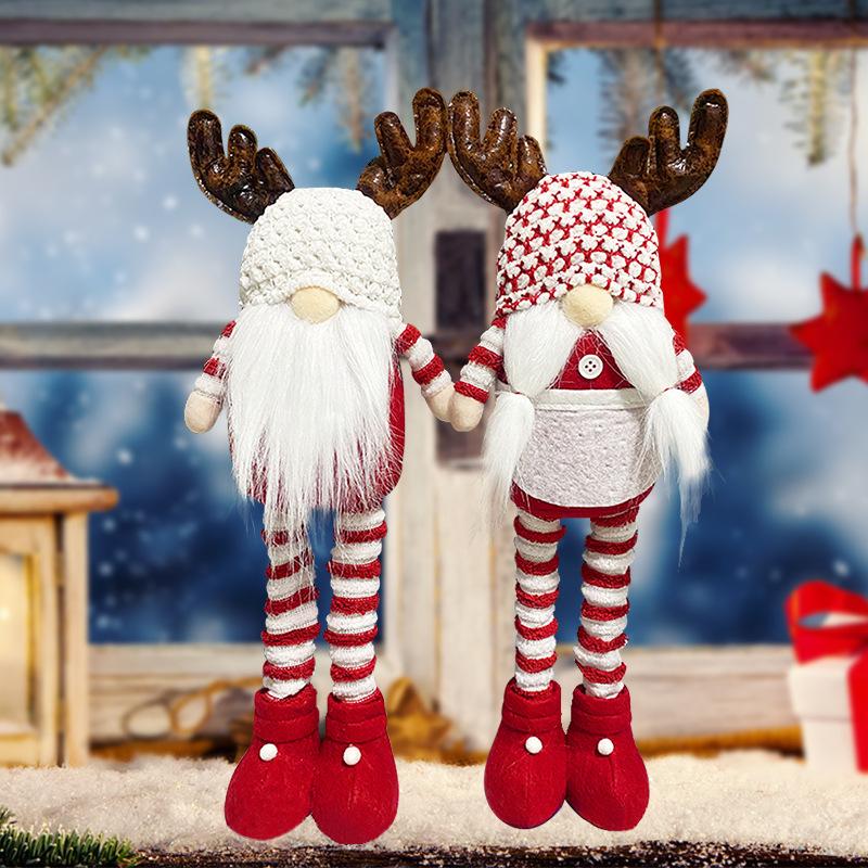 34 Styles Knitted Fabric Swedish Tomte Dwarf Rudolph Gnomes Dwarf Santa Claus Faceless Plush Doll