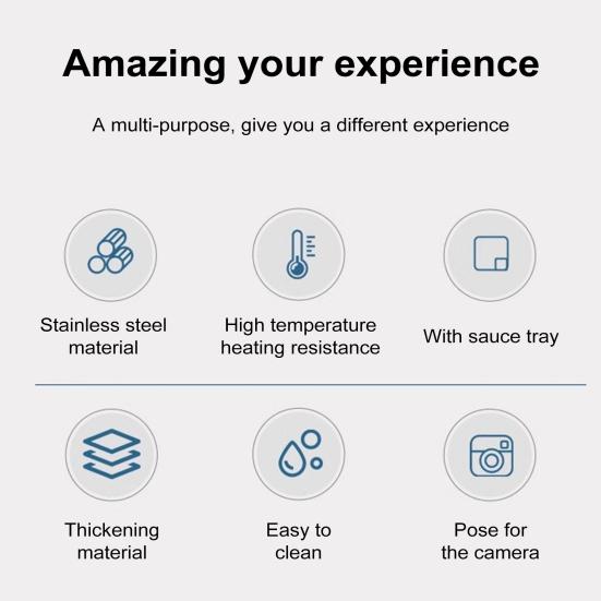 Поднос для закусок из нержавеющей стали с миской для макания, полированный дизайн, поднос для сэндвичей, суши, чипсов, пельменей, салатов