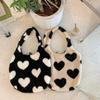 Women Autumn Winter Plush Love One Shoulder High Capacity Tank Top Bag