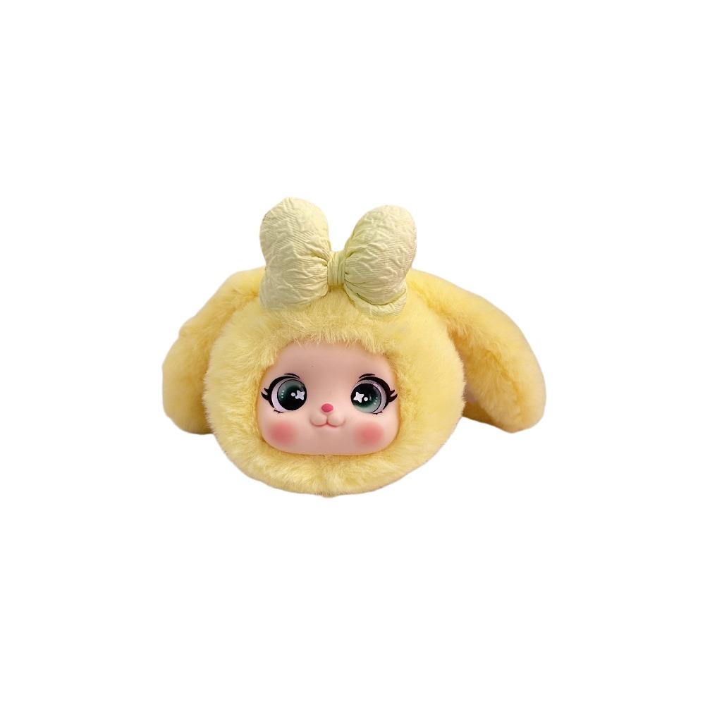 Bag Hanging Bunny Puppy Doll Pendant Big Ear Car Key Ring Rabbit Dog Plush Keychain Backpack