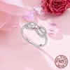 Original 925 Sterling Silver Forever Love Mom Rings for Women Girls Jewelry Birthday Anniversary Mother's Day Gifts