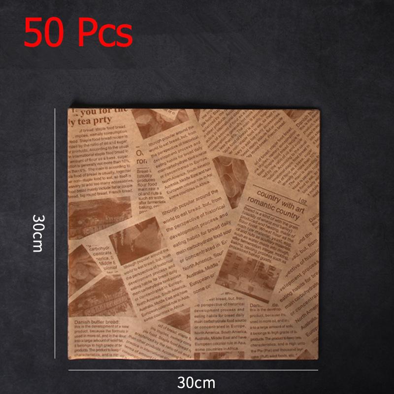 LMETJMA 50Pcs Premium Deli Paper Sandwich Wrapping Paper Greaseproof Non-stick Parchment Paper Baking Paper For Bread Pizza JT69