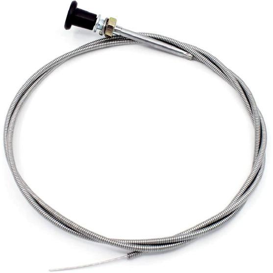 Choke Cable, 237 Rotary Universal Push Pull Control Cable, 63 Inch Inner 60 Inch Conduit (2-3/4 Inch Travel) With Heavy Duty Outer Shealth