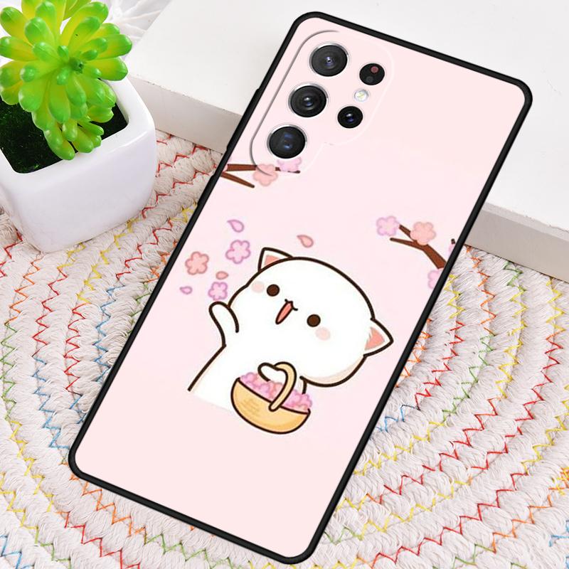 Силиконовый чехол для телефона с изображением персикового кота моти для Samsung Galaxy note 10 pro S26 S25 S24 S23 S22 S21 Plus S25Ultra Чехол