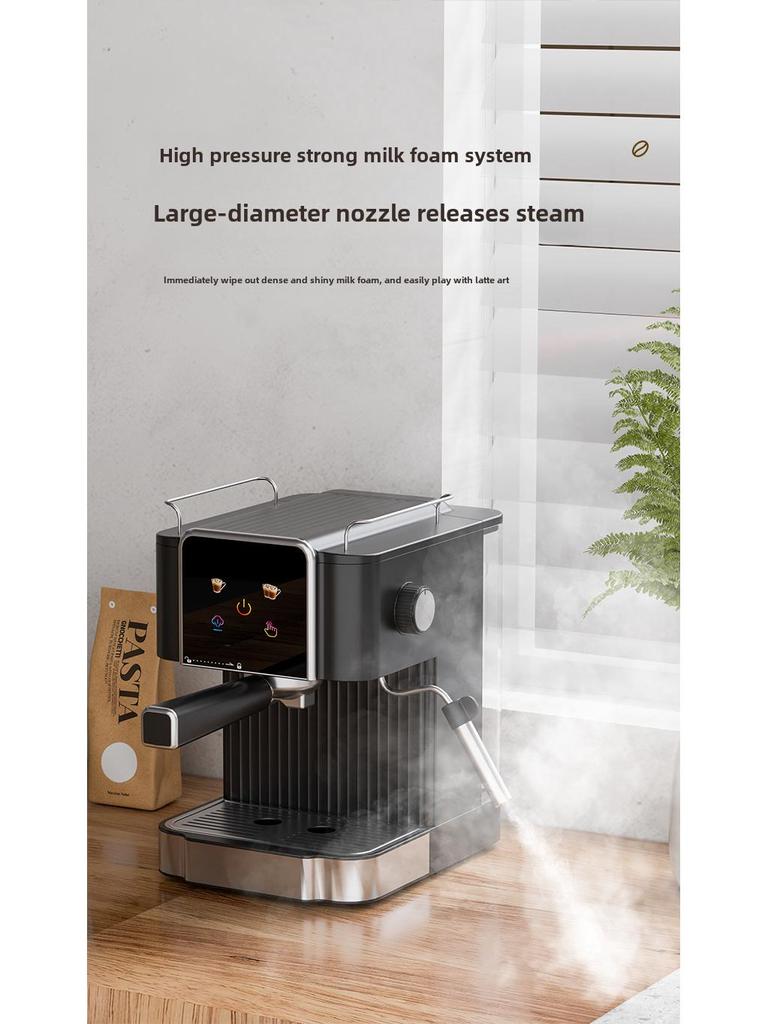 Компактная полуавтоматическая итальянская эспрессо-машина для дома или небольшого офиса с функцией экстракции под высоким давлением и вспенивателем молока