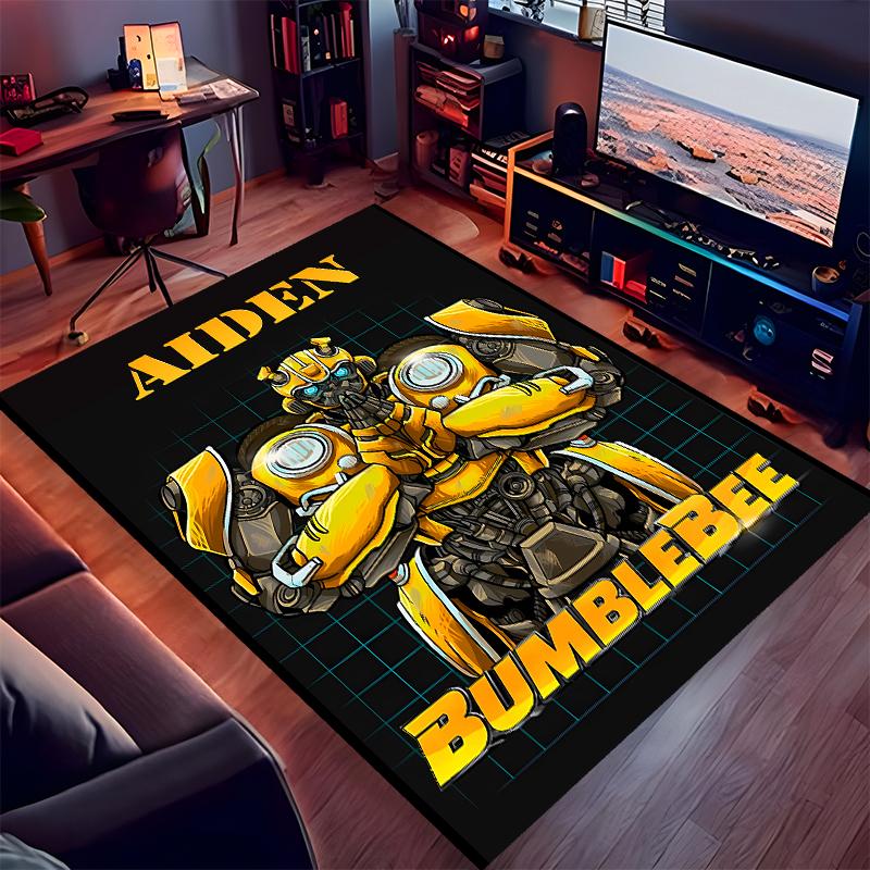 Custom personalization Bumblebee Print Area Rug - Soft, Washable Non-Slip Indoor Mat,Living Room,Home&Office Decorative Rug
