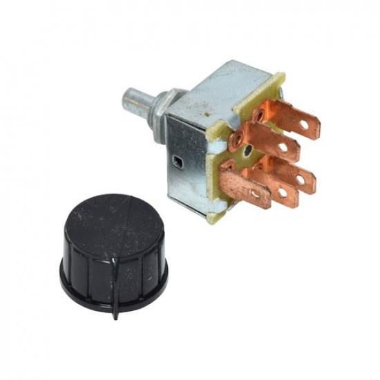 1X A/C Blower Switch 3 Speed 5 Copper Post HVAC System Switch SW1000C For Truck