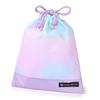 COLORFUL CANDY STYLE Drawstring Lunch Bag, Medium, No Gusset (with Name Tag), Water-Repellent, No-Iron, Aurora Color, Lightweight, Stain-Resistant,