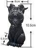 1PC Black Cat Statue Mysterious Cute Cat Witch Cat Figurine Witches Decor Desk Ornament Hand-Painted Sculpture for Halloween