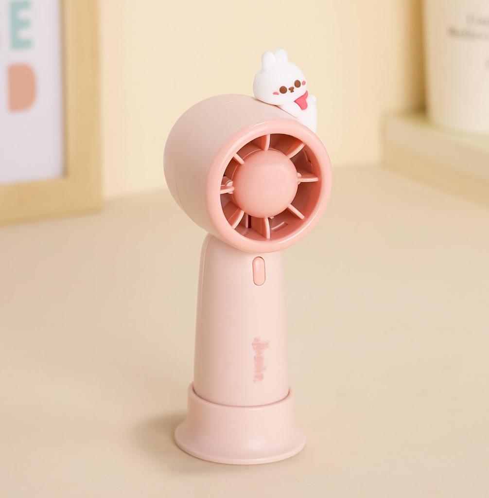 Cartoon Mini Portable USB Rechargeable Handheld & Desktop Silent Fan