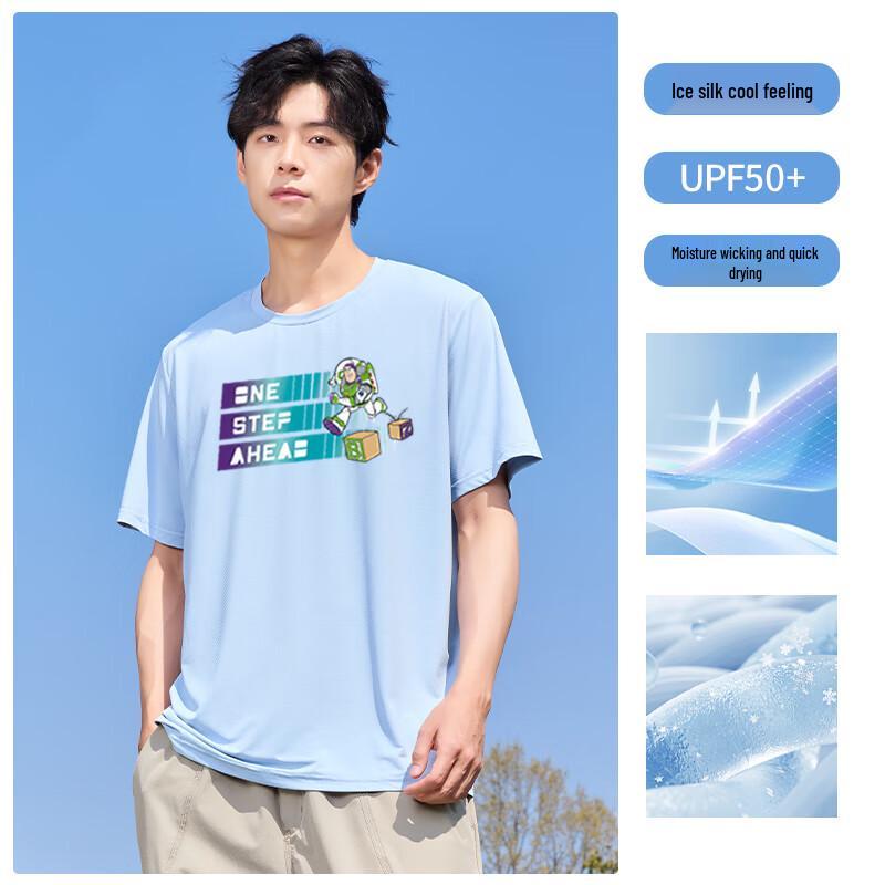 MINISO Мужская футболка с коротким рукавом Disney Базз Лайтер Бегущий Графический