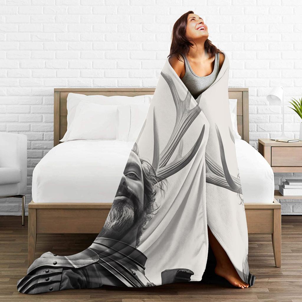 Lyonel Baratheon Blanket Quality Soft Warm Throw Blanket Winter Girls Boys Living Room Pattern Bedspread