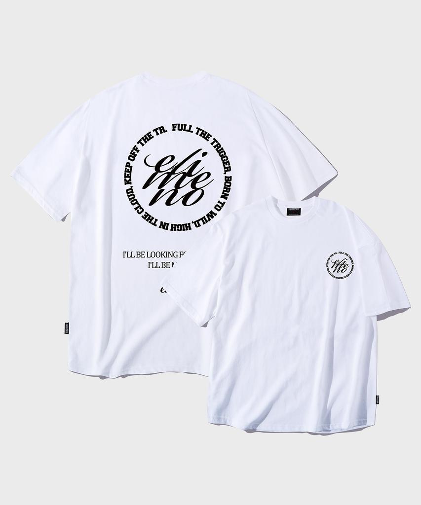 ELIMENO El Round Logo Oversized Short Sleeve T-Shirt White