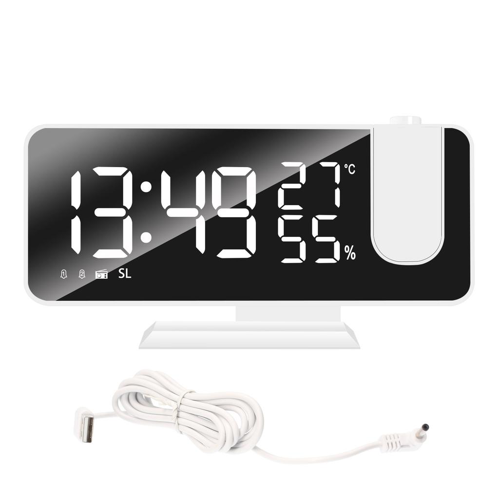 Digital Projection Alarm Clock Large LED Screen Alarm Clock Radio Loud Dual Alarm Clock for Heavy