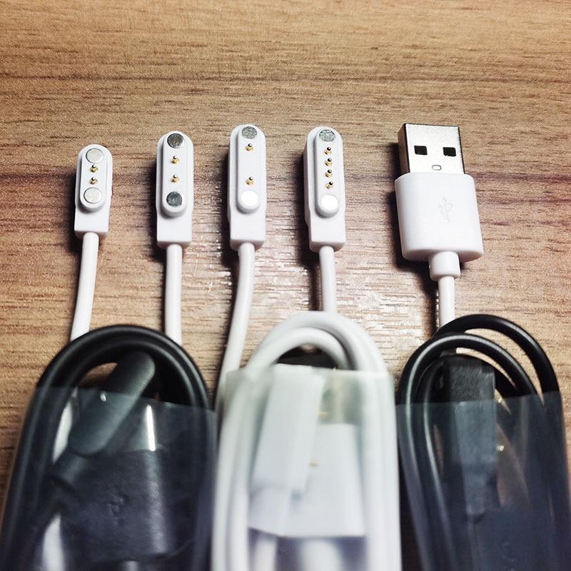 Waterproof Magnetic Charging Cable for Bluetooth Glasses with 2-Pin Contacts and Dual Magnetic Heads