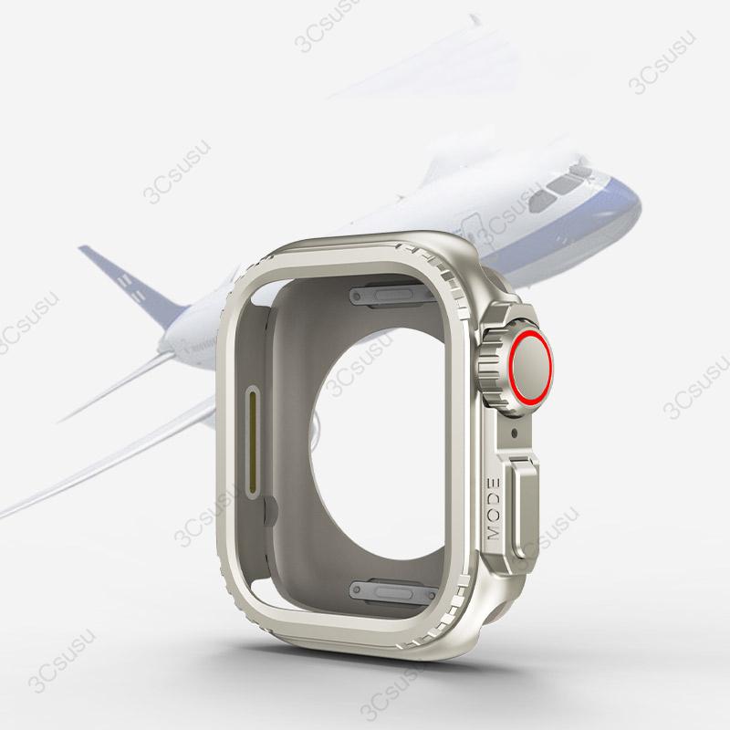 Металлический бампер для Apple Watch 45 мм, 44 мм, защитная рамка для iWatch Series 9, 8, 7, 6, 5, 4, SE, замена на Ultra 2, 49 мм