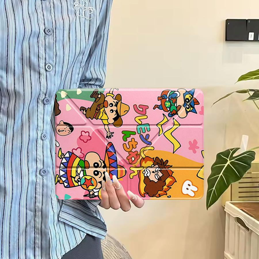 Cra-yons Shin-chans Anime Tablet Case For iPad Air 4 5 M3 M2 1 2 M4 11inch Pro 2025 Mini 6 7 Pro 11th 10th 9th 8th 7th 12.9inch