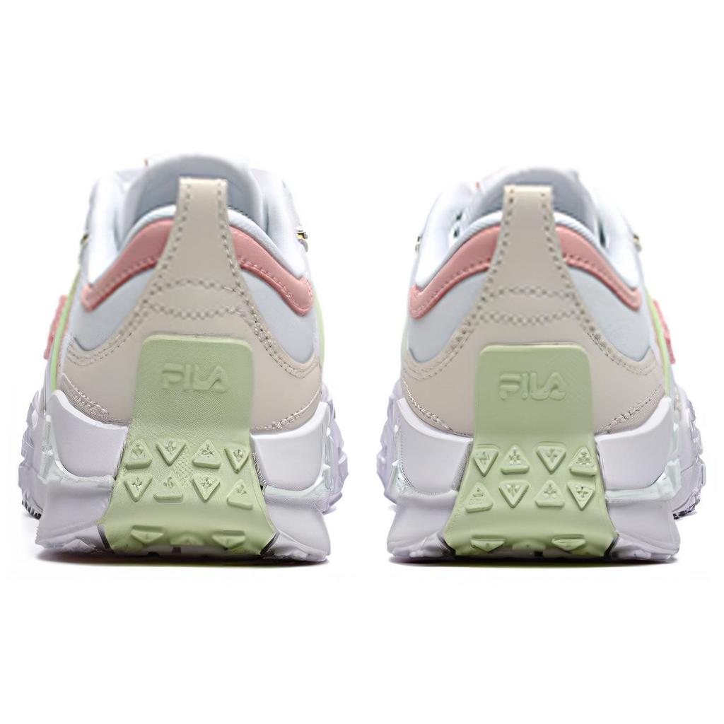 Fila Brick Fabric Synthetic Leather Two-Layer Cowhide Comfortable Low-Top Lifestyle Shoes Women Sneaker White Pink F12W211119FWS