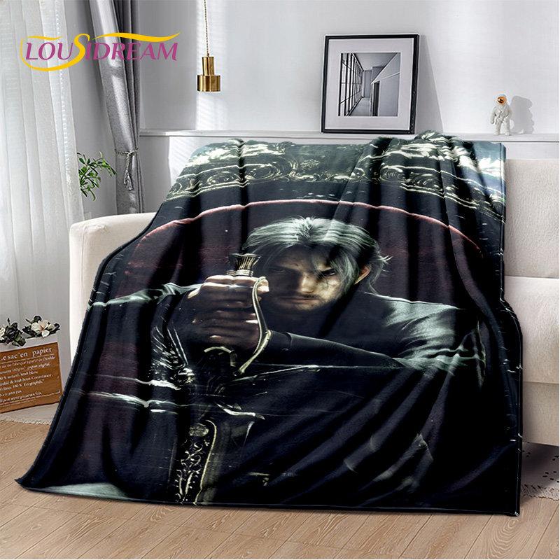 Мягкое плюшевое одеяло серии Final Fantasy Games Gamer, фланелевое одеяло, одеяло для гостиной, спальни, кровати, дивана, чехол для пикника