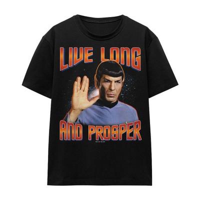 STAR TREK Оригинальная футболка унисекс для взрослых «Живи долго и процветай»