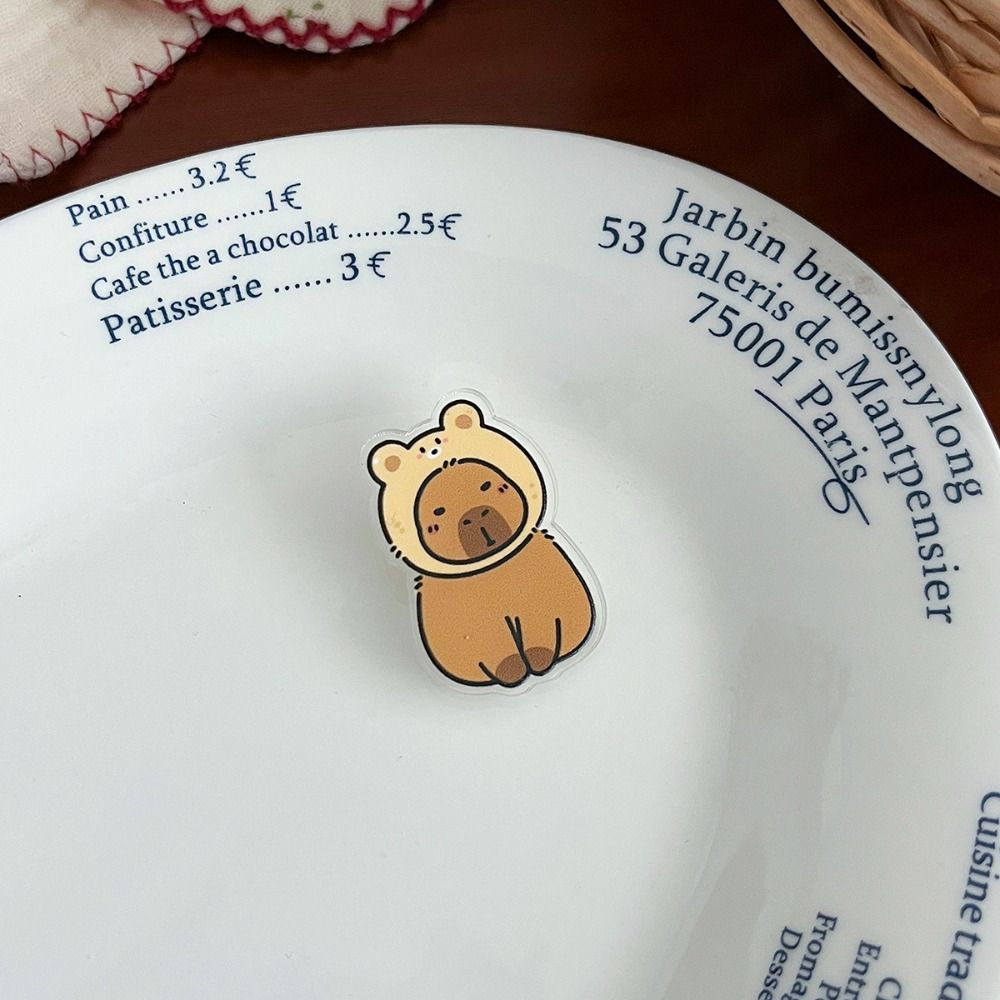 Милая брошь капибара, значок животного Капибара, булавка с изображением капибары, унисекс