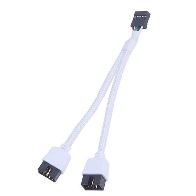 Аудио HD удлинительный кабель для ПК Diy 15 см компьютер материнская плата USB удлинительный кабель 9 контактов 1 мама на 2 папа Y-разветвитель