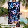 Jujutsu Kaisen Beach Towel, Personalized Custom Name Text, Quick Dry Large Absorbent Towel For Beach Pool