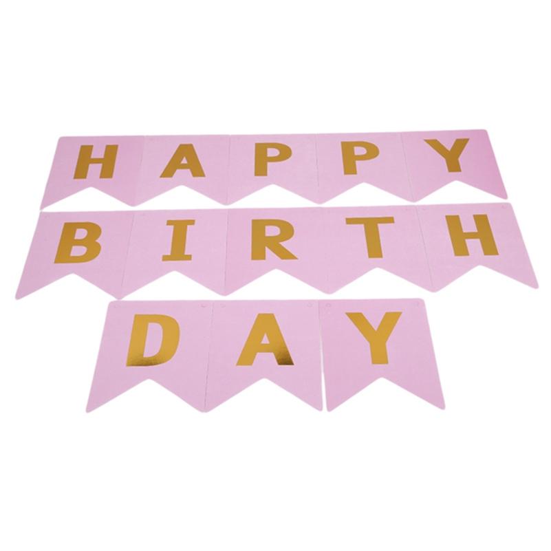 Баннер из цветных флажков "с днем рождения"