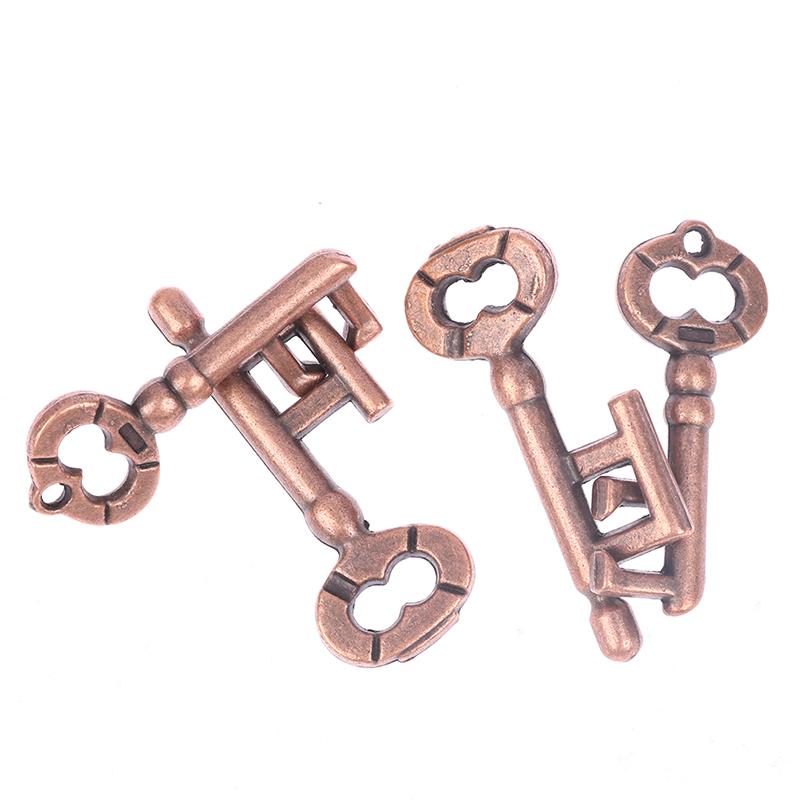 Игрушки для снятия стресса Тест на мозг Игрушка-ключ для замка Развитие Сплав Брелок для ключей Игра-головоломка Детский тест на Iq для мышления Ключ-головоломка