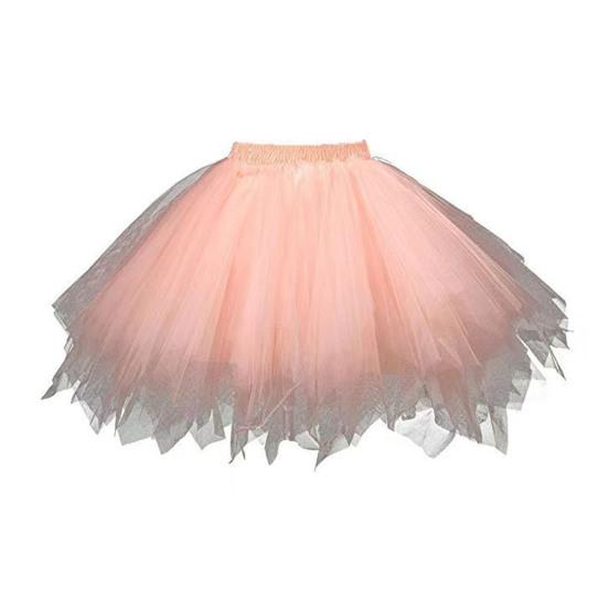 Women Tulle Skirt 50s Tutu Petticoat Elastic Waist Short Ballet Crinoline Petticoat Carnival Costume Underskirt