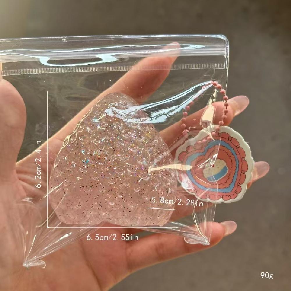 Милый кремово-золотой порошок Большая клубника Щипок Непоседа Имитация Силиновая глина на ощупь DIY Подарок на день рождения для девочки Детские мялки