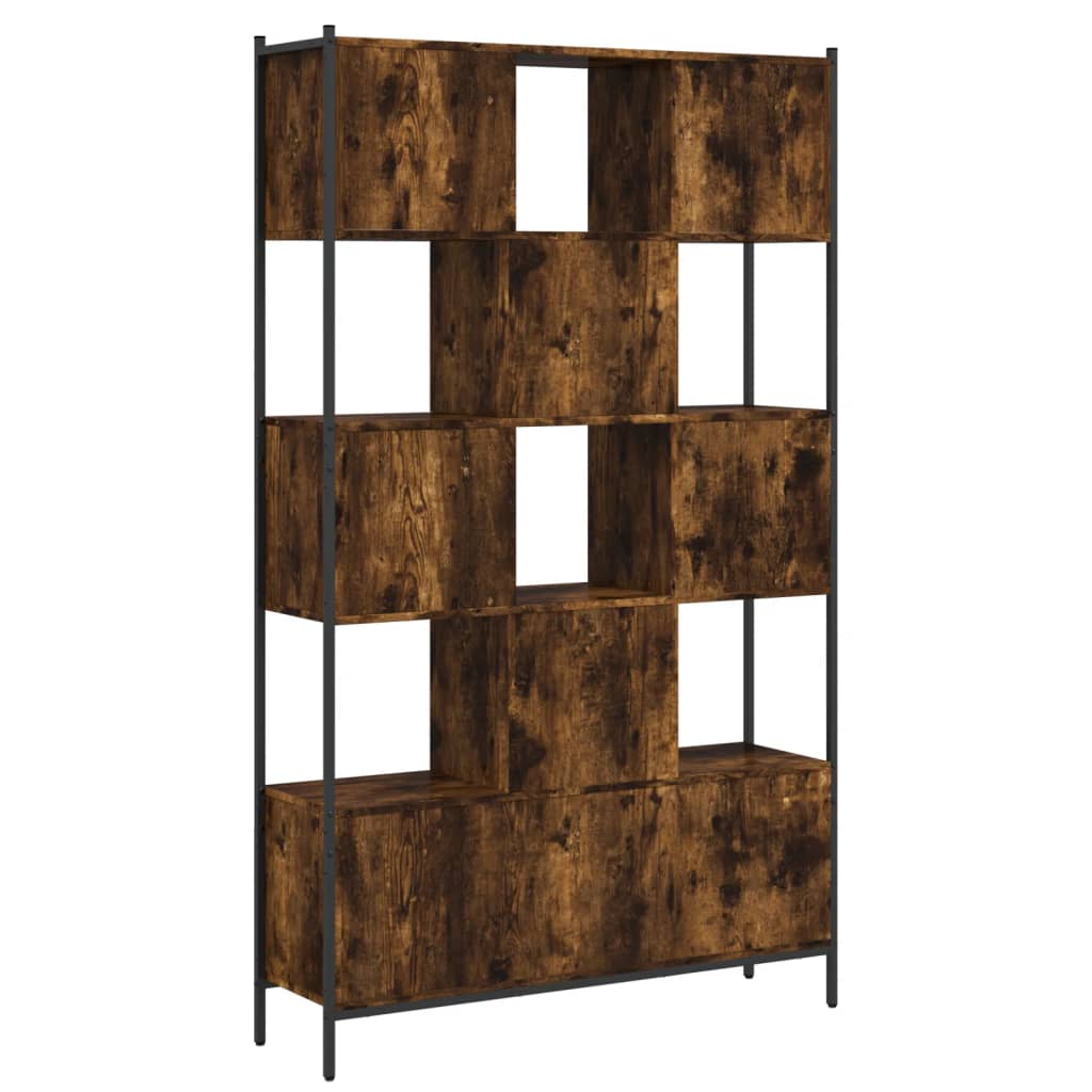Bookshelf Smoked Oak 102x28x172 cm Engineered Wood