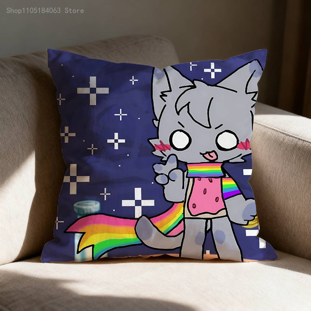 NNyan Cat Throw Pillow Case For xcm xcm xcm Square Car Pillowcase Home Bedchamber Decor Gift