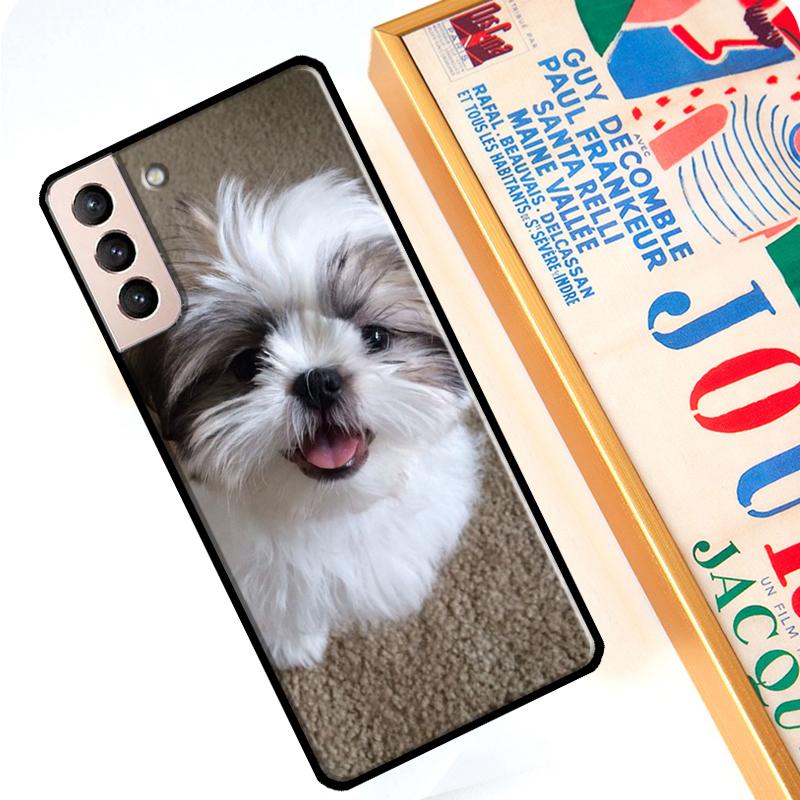 Чехол для щенков Ши-тцу для Samsung Galaxy S22 Ultra S8 S9 S10 Note 10 Plus Note 20 S21 Ultra S20 FE