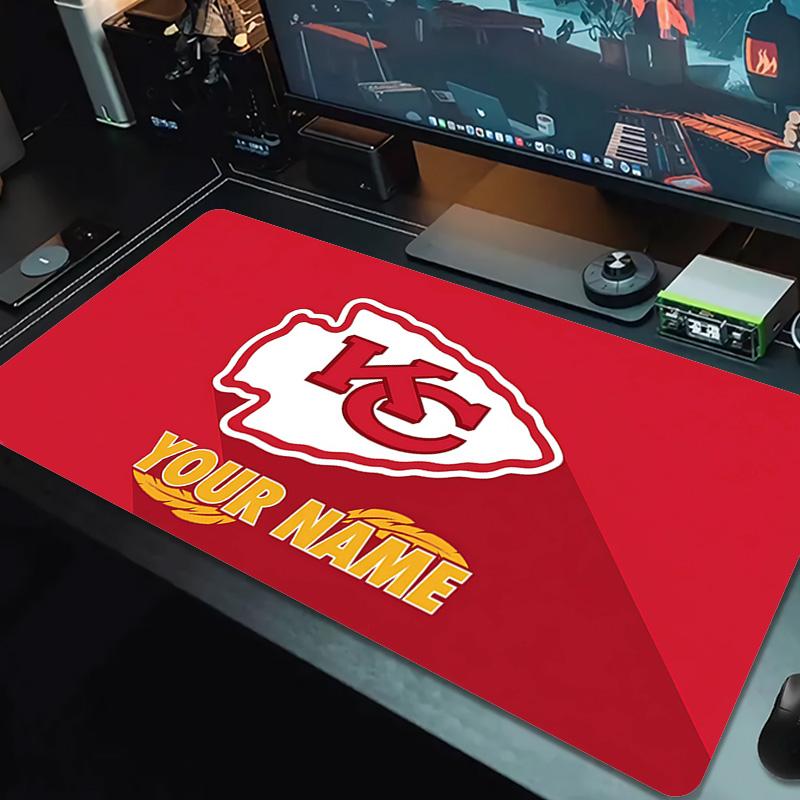 Kansas City Chiefs Print Cushion Non-slip Laptop Tablet Big Mousepad XXL Mat Mini PC Playmat With Lock edge