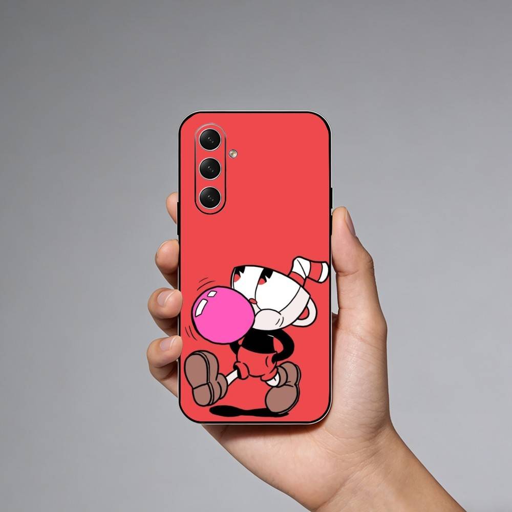 Чехол для телефона Game C-Cuphead для Samsung Galaxy A73, A72, A71, A70, A52, A51 Другие Мягкий Черный Чехол