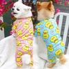 Dog Jumpsuit Puppy Dog Onesies Clothes Cat Dog Soft Pajamas Cute Duck Printed Pet Shirt Bodysuits for Teddy Pomeranian Apparel