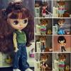 Fashion Elegant Jeans Pants Cute Simple Dresses Coat for Azone19 ICY DBS Dolls For Blythe Dolls