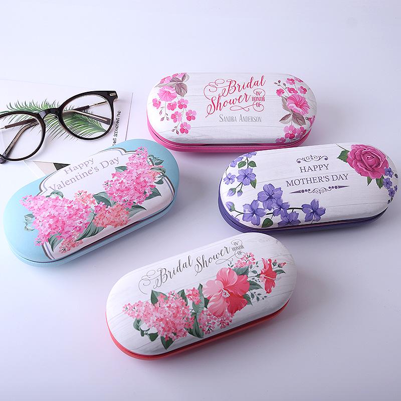 Handmade Chinese Style Double Layer Eyeglass and Contact Lens Case with Cute Digital Print